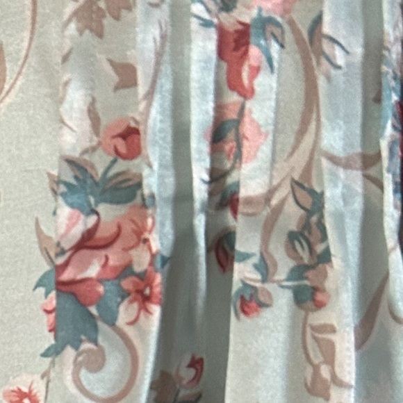 Vintage Satiny Flannel-Backed Floral Nightgown - Picture 12 of 12